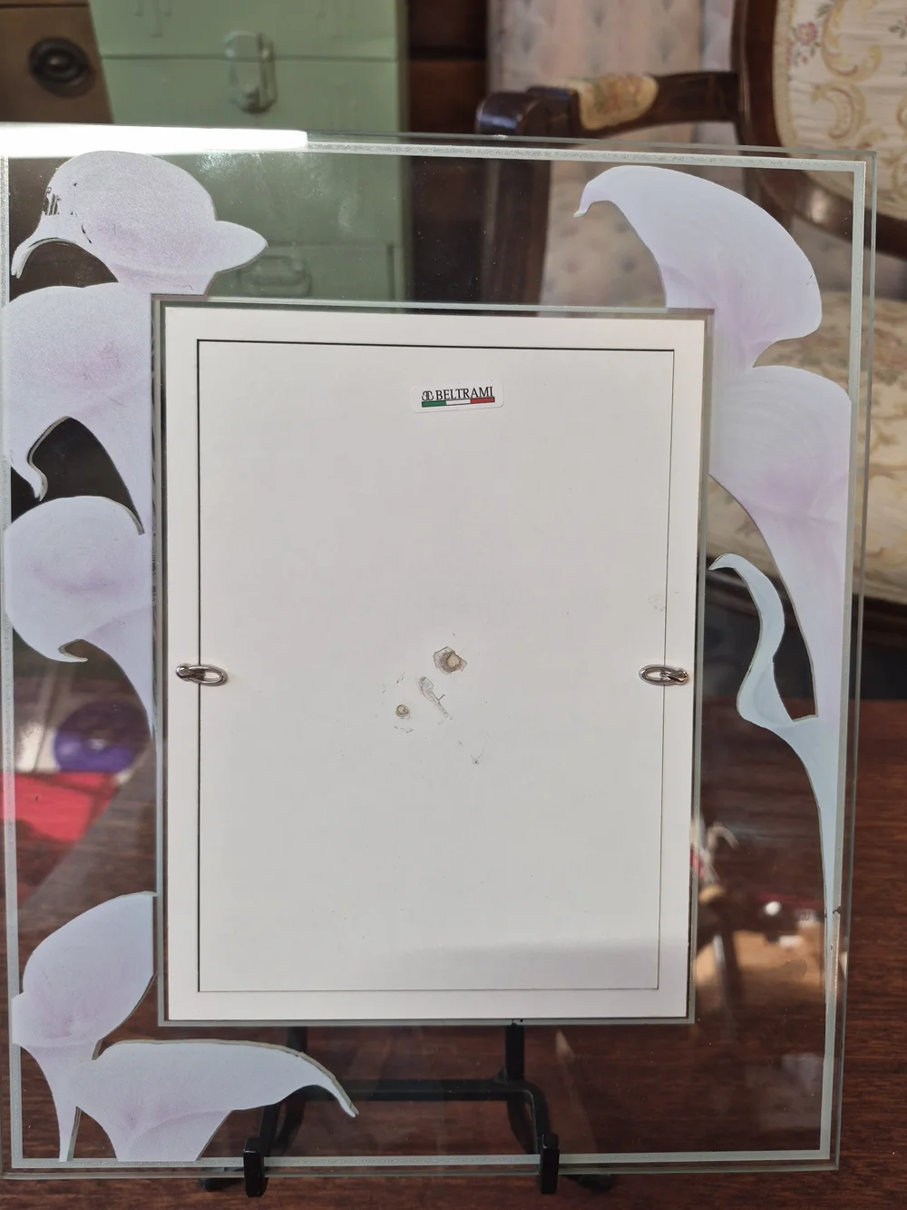 Gold and Pink Decorative Glass Picture Frame